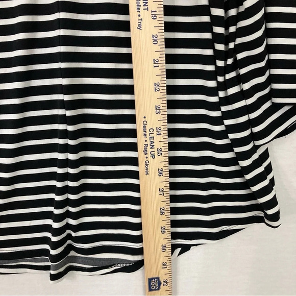 Chico's Striped Soft Stretch Grommet Detail Wide Sleeve Blouse size XL 3 - Picture 7 of 10
